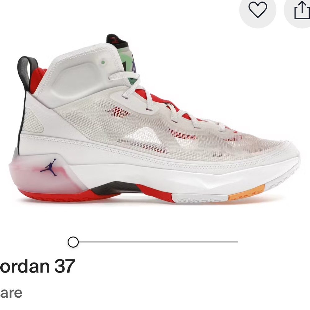 Jordan White Red Sneakers Modern Performance Design